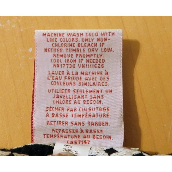 Merona Skirt 18 Black White Diamond Lined Pockets Cotton Polyester Blend NEW - Picture 7 of 7